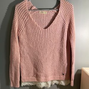 Hollister XS pink sweater like new